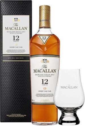 The Macallan 12 Year Old Sherry Oak Cask 700ml Branded Macallan Nosing Glass