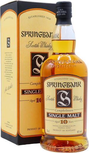 Springbank 10 year old Campbeltown Single Malt Whisky 70cl 46 ABV Old Bottling