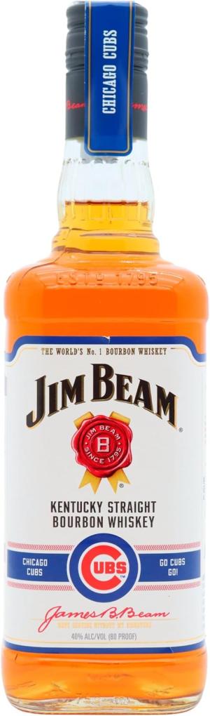Jim Beam 4 year old Chicago Cubs Limited Edition White Label Kentucky Straight Bourbon Whiskey 75cl 40 ABV