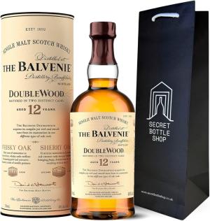 BALVENIE DoubleWood 12 Year Old Single Malt Scotch Whisky Gift Bag 70 cl Matured in Two Distinctive Oak Casks Complex Yet Rich Smooth Vanilla Spiciness Honeyed Depth 40 ABV