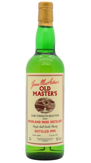 Highland Park 10 year old James MacArthurs Old Masters Single Cask 5152 1990 Whisky 70cl 591 ABV