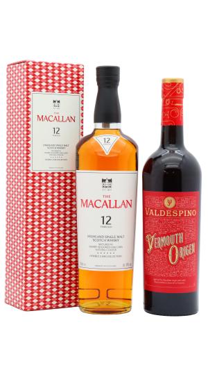 The Macallan 12 year old Double Cask Highland Single Malt Scotch Whisky 70cl 75cl 40 ABV Valdespino Vermouth Cocktail Bundle