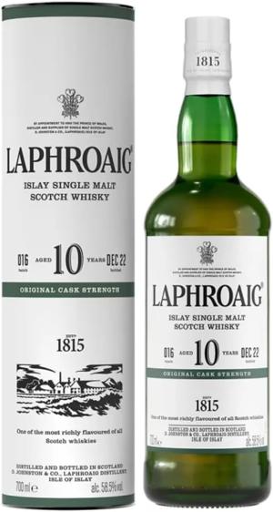 Laphroaig 10 Year Old Cask Strength Batch 16 Islay Single Malt Scotch Whisky Distillery Bottling