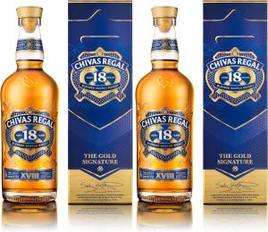 Chivas Regal 18 Year Old Whisky with Giftbox 70cl Pack of 2