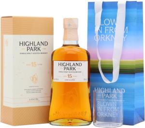Highland Park 15 year old Single Malt Scotch Whisky 70cl 44 ABV Includes Branded Glass Gift Bag