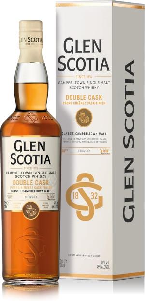 Glen Scotia Single Malt Whisky Double Cask 70cl 46 ABV AwardWinning Campbeltown Whisky Matured in FirstFill Bourbon Finished in PX Sherry Casks Rich Spicy Fruit with Notes of Toffee Fudge