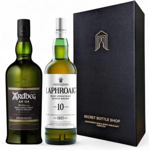 Big Smoke Scotch Whisky Discovery Duo Gift Boxed Set 2x70cl 1 x 70cl of Laphroaig 10 Year Old 1 x 70cl of Ardbeg An Oa Gifts for Him Her Birthdays Christmas Corporate Mothers Day Fathers Day