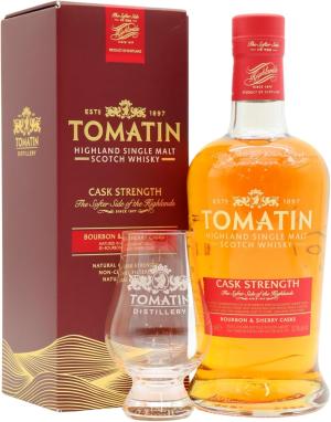 Tomatin Cask Strength Highland Single Malt Scotch Whisky 70cl 575 ABV Includes Glencairn Glass
