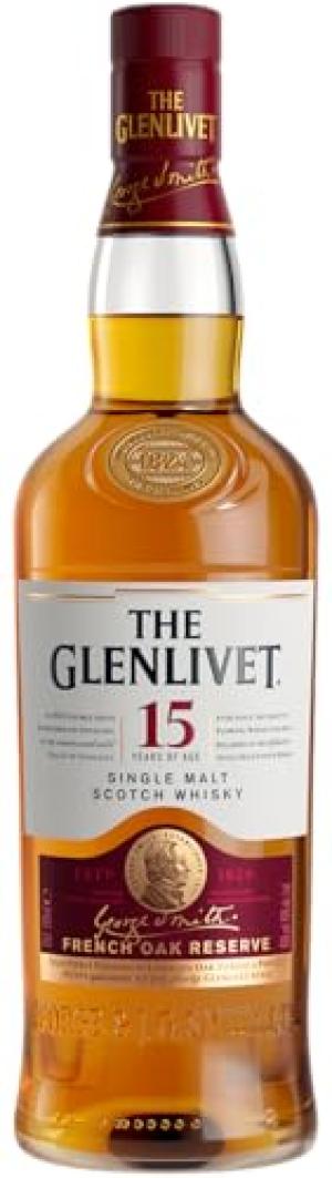 The Glenlivet 15 Year Old Single Malt Scotch Whisky Fruity Smooth Tropical Aged in French Oak Premium Speyside Whiskey gifts