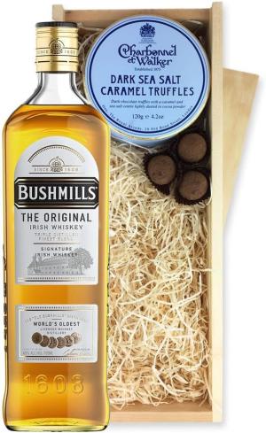 Bushmills Original Whisky And Dark Sea Salt Charbonnel Chocolates Box 70cl 40 abv