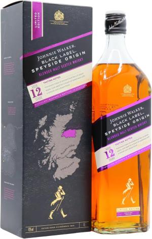 Johnnie Walker Black Label Speyside Origin 1 Litre 12 year old Whisky 100cl 42 ABV