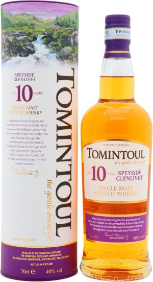 Tomintoul 10 year old Speyside Single Malt Scotch Whisky 70cl 40 ABV