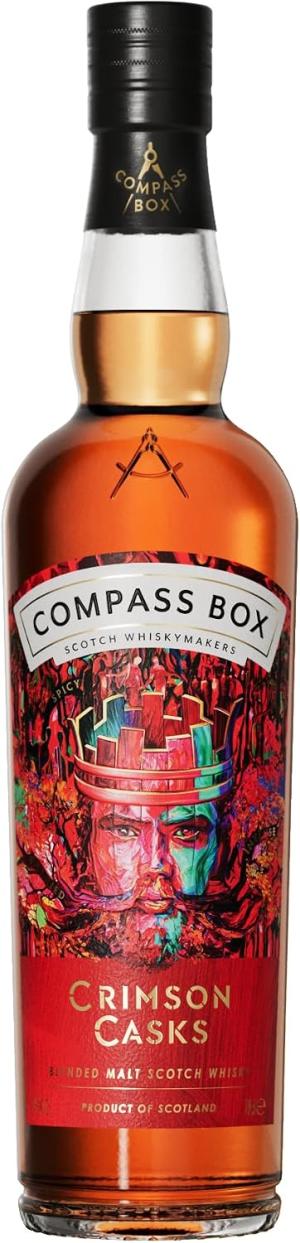 Compass Box Crimson Casks Blended Malt Scotch Whisky 46 ABV 1 x 70cl Bottle NonChill Filtered Natural Colour Chocolate Spice Fruit Flavours Whiskymakers of Scotland