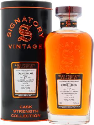 Craigellachie 17 year old Signatory Vintage Cask Strength Collection Single Cask 210 2009 Whisky 70cl 555 ABV