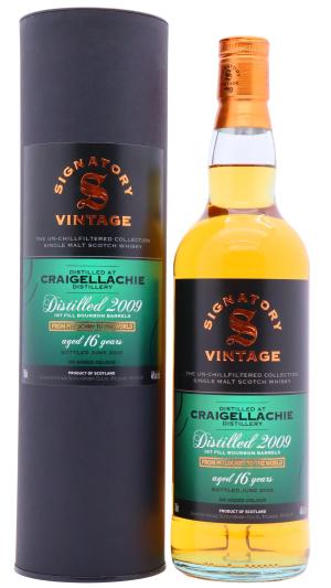 Craigellachie 16 year old Signatory Vintage UnChillfiltered Collection Single Malt Scotch 2009 Whisky 70cl 46 ABV