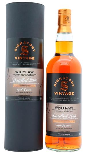 Highland Park 8 year old Whitlaw Signatory Vintage UnChillfiltered Collection Single Malt Scotch 2018 Whisky 70cl 46 ABV