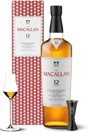 Macallan 12 Year Old Double Cask Whisky 70cl With Macallan Whisky Glass
