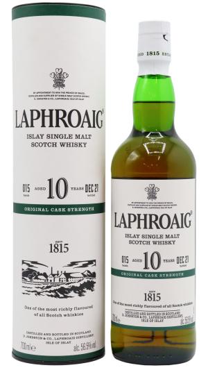 Laphroaig 10 year old Cask Strength Batch 015 Islay Single Malt Scotch Whisky 70cl 565 ABV