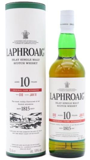 Laphroaig 10 year old Cask Strength Batch 010 Islay Single Malt Scotch Whisky 70cl 58 ABV