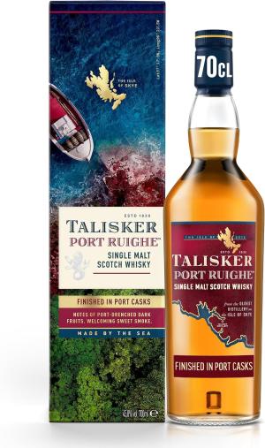 Talisker Port Ruighe Single Malt Scotch Whisky 458 vol 70cl Finished in Port Casks Single Malt Whisky Notes of Rich Berry Fruits Peated Sweet Smokiness Scottish Whisky