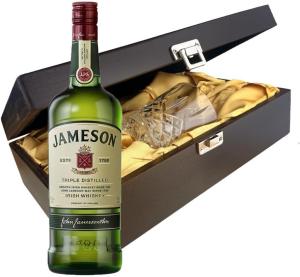 Jameson Irish Whiskey In Luxury Box With Crystal Glass Tumbler 70cl 40 abv