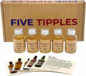 Five Tipples Japanese Whisky Tasting Collection Gift Set A Hakushu Yoichi Yamazaki Nikka Coffey Miyagikyo