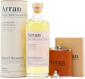 Arran Branded Hip Flask Barrel Reserve Whisky 70cl 43 ABV