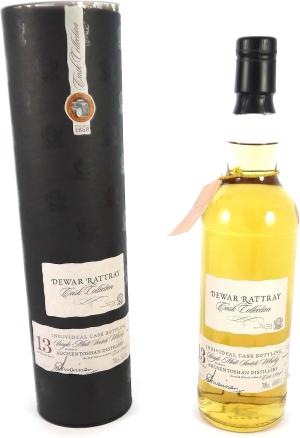 Auchentoshan 13 year old Single Malt Whisky 1990 Dewar Rattray Cask Collection in a gift box with four wine accessories 1 x 700ml