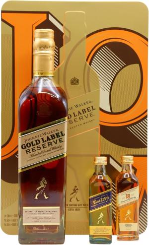 Johnnie Walker Gold Label Blended Scotch Whisky 70cl 5cl x 2 40 ABV Gift Pack