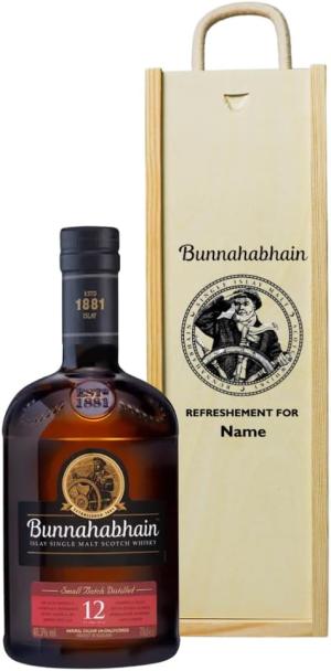 Personalised Bunnahabhain Whiskey Gift Set 70cl 463 ABV