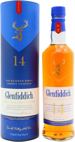 Glenfiddich 14 year old Speyside Single Malt Scotch Whisky 70cl 43 ABV