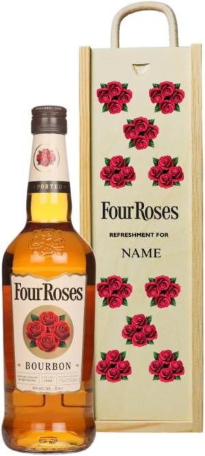 Personalised Four Roses Whiskey Gift Set 70cl 40 ABV