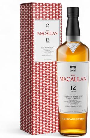 Macallan 12 Year Old Double Cask Whisky Congratulations Engraved 70cl
