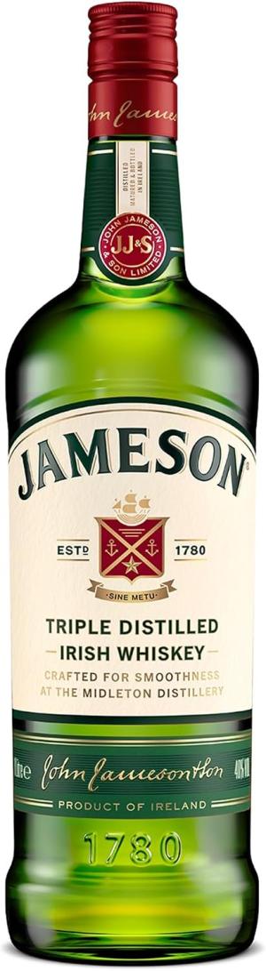 Jameson Original Triple Distilled Blended 40 ABV 1L Spicy Wood and Sweet Notes Blended with Signature Smoothness Triple Distilled in Ireland