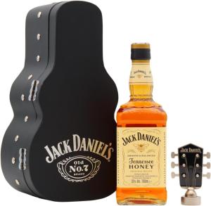 Jack Daniels Tennessee Honey Guitar Case Whiskey Liqueur 70cl 40 ABV