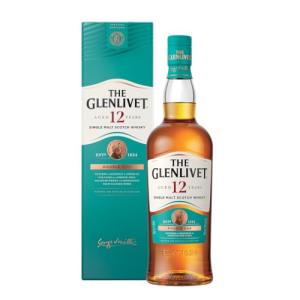 The Glenlivet 12 Year Old Single Malt Scotch Whisky Double Oak 70cl with Gift Box Malt Whisky