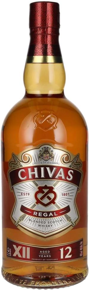 Chivas Regal 12 Year Old Blended Scotch Whisky 40 ABV 70cl with Giftbox Sweet Smooth Taste with Honey Vanilla and Apple Notes Matured 12 Years ISC Gold Award Winner