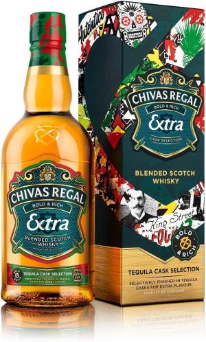 Chivas Regal Extra Whisky Tequila Cask 40 ABV 70cl with Giftbox Presented with Gift Box Smooth Vanilla Pineapple and Grapefruit Notes Vanilla Citrus Aroma Rounded and Mellow Finish