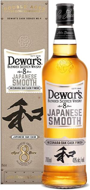 Dewars Japanese Smooth 8 Year Old Blended Scotch Whisky 40ABV 70cl Finished in Japanese Mizunara Oak Casks Smooth for Beginners Floral Cinnamon Notes Premium Scotch Whisky Gift 700ml