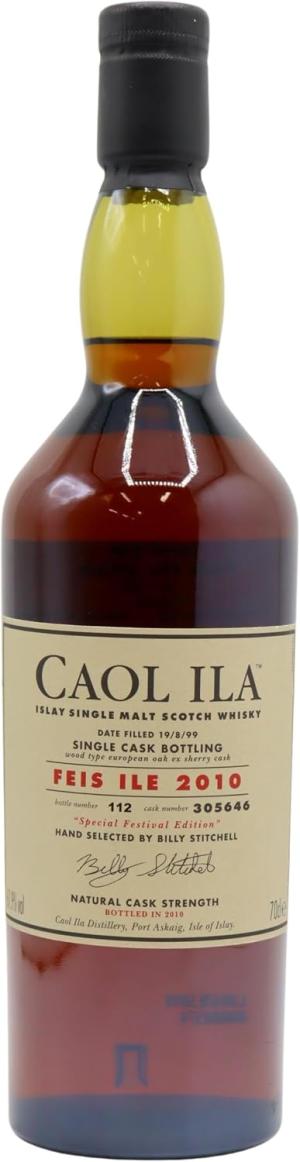 Caol Ila 10 year old Feis Ile 2010 Single Sherry Cask 305646 1999 Whisky 70cl 619 ABV