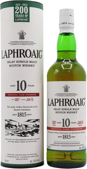Laphroaig 10 year old Cask Strength Batch 007200th Anniversary Islay Single Malt Scotch Whisky 70cl 563 ABV