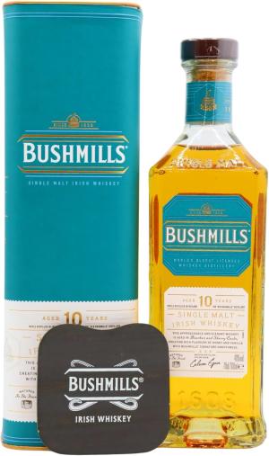 Bushmills Coaster Irish Single Malt 10 year old Whisky 70cl 40 ABV