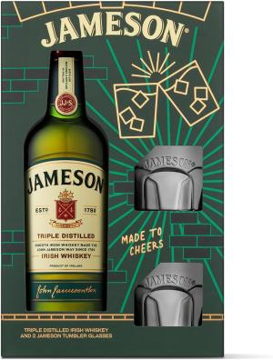 Jameson Original Irish Whiskey 40 ABV 70cl 2x Glasses Gift Set