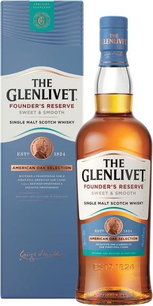 The Glenlivet Founders Reserve Single Malt Scotch Whisky 70cl with Giftbox