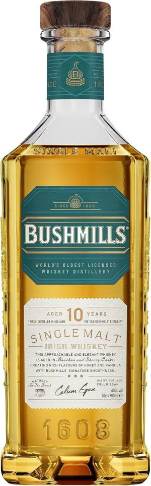 Bushmills 10 Year Old Single Malt Irish Whiskey 40 ABV 70cl AwardWinning Bourbon Barrel Matured with Honey Vanilla Oak Notes Sipping Mixing Gifts
