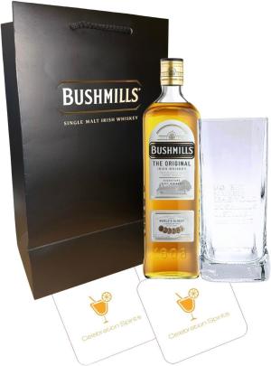 Bushmills Original Irish Whiskey Gift Set 2x Celebration Spirits Beer Mats