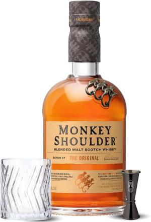 MONKEY SHOULDER Blended Malt Scotch Whisky Gift Set Rich Smooth Fruity Small Batch 40 ABV 70 cl
