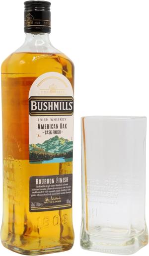 Bushmills American Oak Cask Finish Irish Whiskey 70cl 40 ABV Includes Highball Glass
