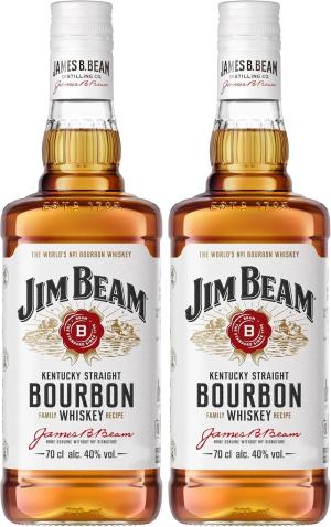 Jim Beam Kentucky Straight Bourbon Whiskey 70cl Pack of 2