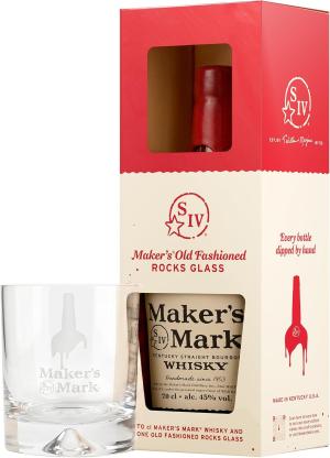 Makers Mark Kentucky Straight Bourbon Whisky Limited edtion Glass pack Perfect in an Old Fashioned 45 ABV 70cl
